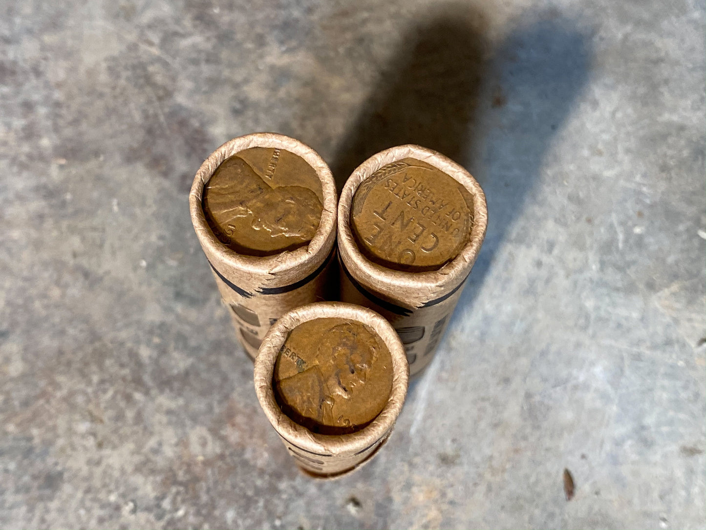 WHEAT PENNY ROLL old unsearched window wrapped us coin cents estate money hoard sale lot vintage pennies rolls cent coins