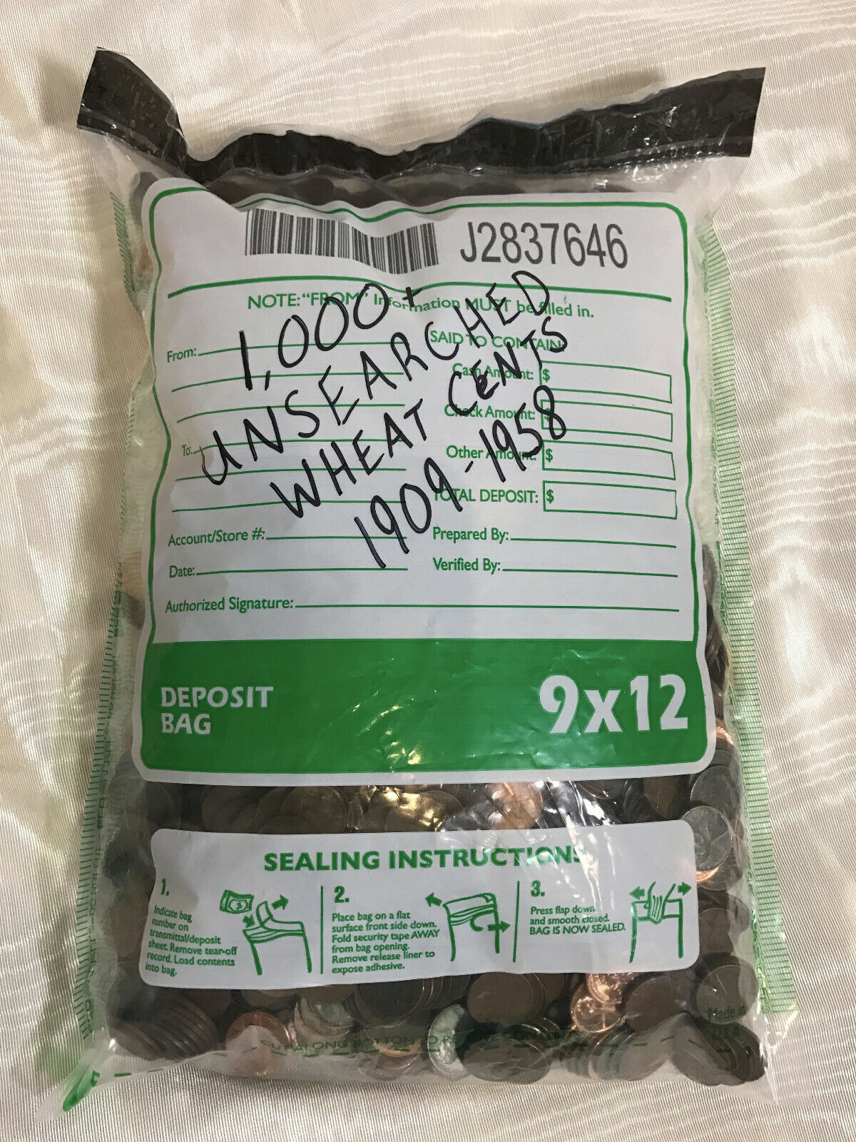 1000 Count Wheat Cent Bag