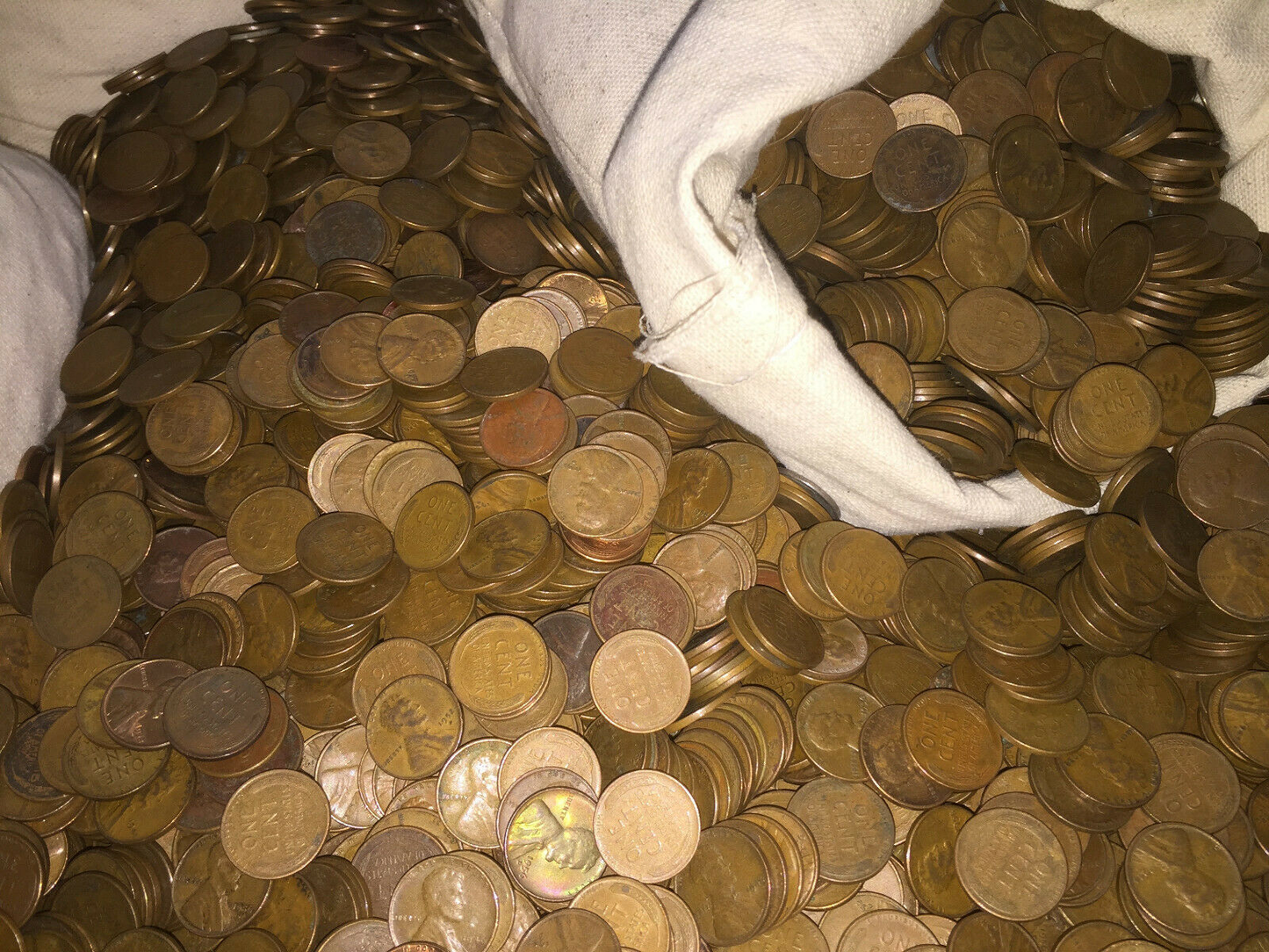 1LB WHEAT PENNY BAG OLD US LINCOLN CENT COINS VINTAGE ESTATE SALE COLLECTION PDS