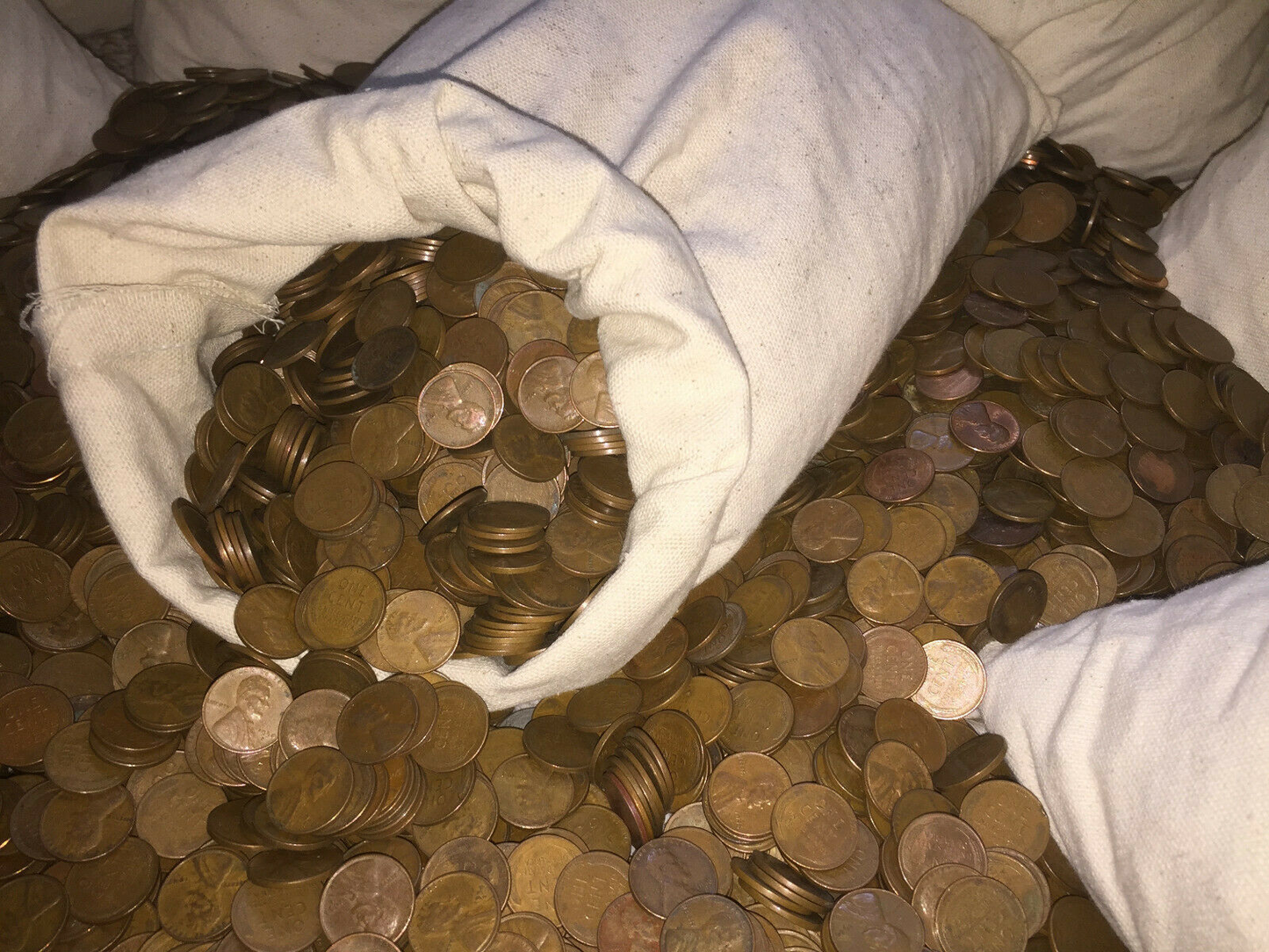 1LB WHEAT PENNY BAG OLD US LINCOLN CENT COINS VINTAGE ESTATE SALE COLLECTION PDS