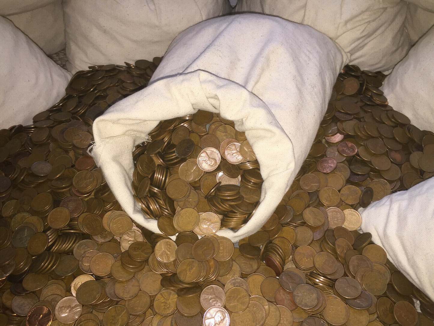 1LB WHEAT PENNY BAG OLD US LINCOLN CENT COINS VINTAGE ESTATE SALE COLLECTION PDS